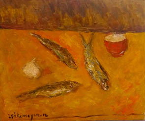 The Artist Adalberto Lütkemeyer, Peixes-óleo- 48 x 57 cm. Price USD ask