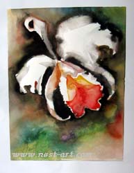 "Orhidee", Aquarelle, 35x50 cm.,  Preis EURO 50
